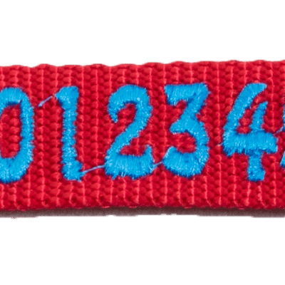 Embroidered font for collars