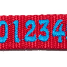 Embroidered font for collars