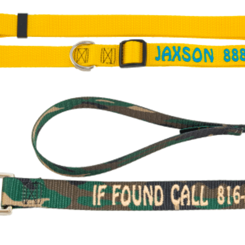 Night Love Dog Collar and Leash Set  Personalized ID Collars – CurliTail