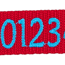 Embroidered font styles for collars